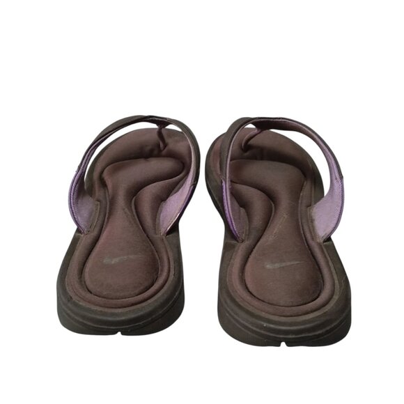 Nike Comfort Footbed Women's Size 10 Brown Thong Slip On Flip Flop Sandals - Picture 4 of 5